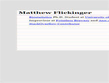 Tablet Screenshot of matthewflickinger.com